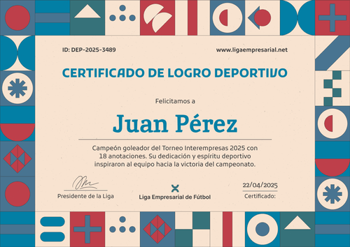 Modelo de certificado de logro creativo – Horizontal Modelo de certificado de logro creativo – Horizontal