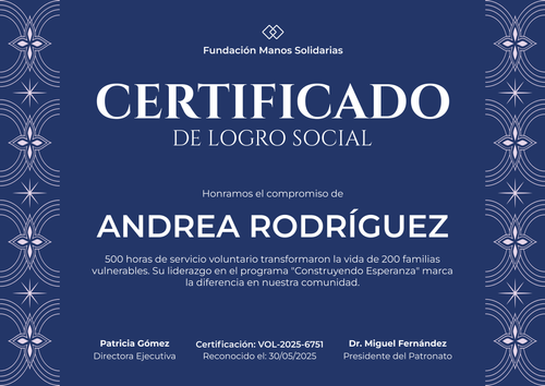 Modelo de certificado de logro para imprimir – Horizontal Modelo de certificado de logro para imprimir – Horizontal