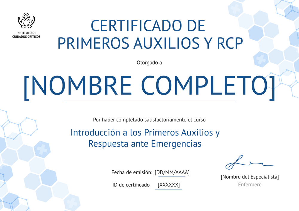 Modelo de certificado de primeros auxilios ligero y profesional - Horizontal Modelo de certificado de primeros auxilios ligero y profesional - Horizontal