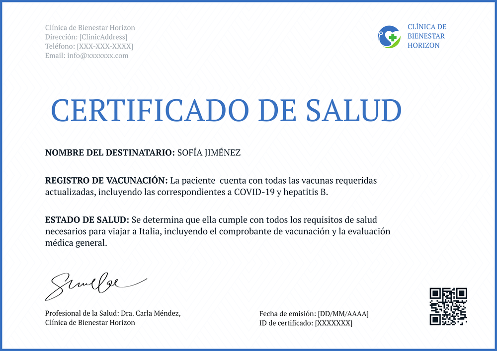 Genera tu modelo de certificado médico nítido – Horizontal Genera tu modelo de certificado médico nítido – Horizontal